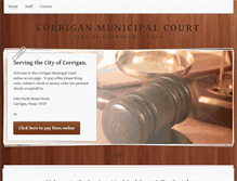 Tablet Screenshot of corriganmunicipalcourt.com